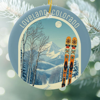 Décoration En Céramique Loveland Colorado Montagnes Rocheuses ski