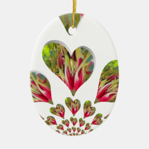 Décoration En Céramique Lovely Hearts Humanitarian Day Le monde a besoin d