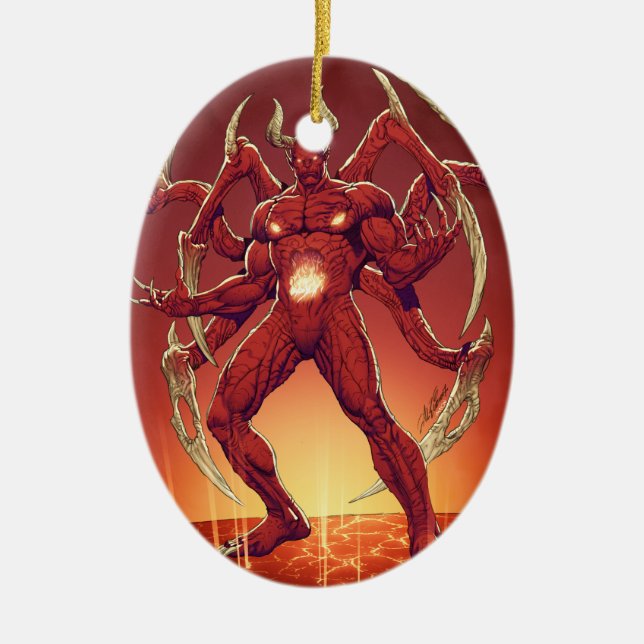 Décoration En Céramique Lucifer le diable, prince d'obscurité, Satan (Devant)