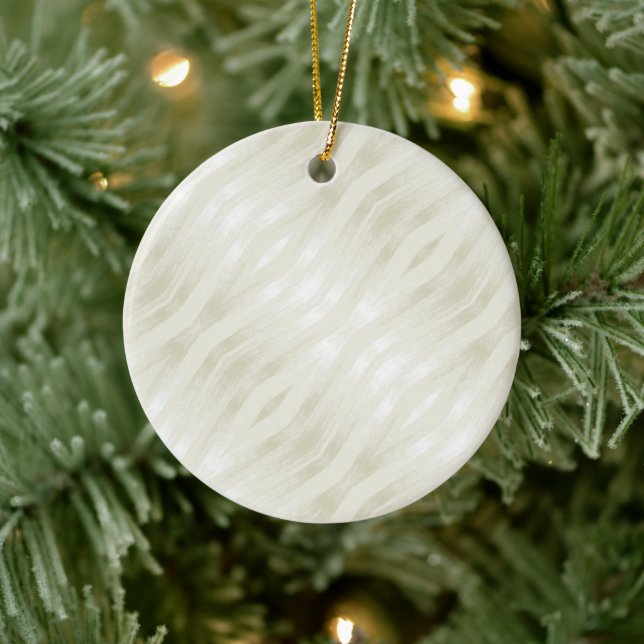 Décoration En Céramique Lumière noble texturée beige et blanc (Arbre)