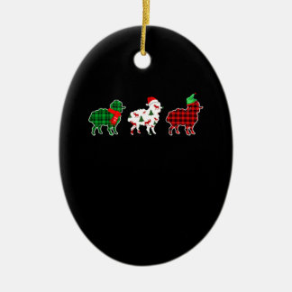 Décoration En Céramique Lumières de l'arbre de Noël des moutons amusants |