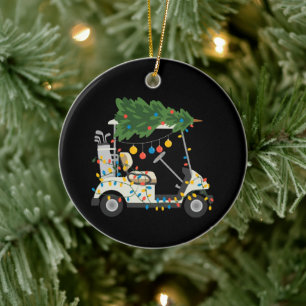 Décoration En Céramique Lumières de sapin de Noël de chariot de golf Xmas 
