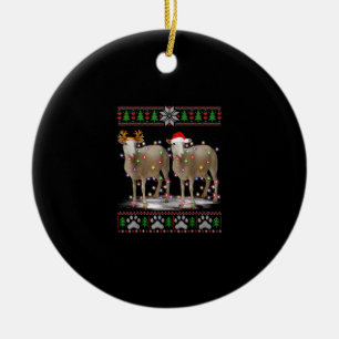 Décoration En Céramique Lumières des arbres de Noël des moutons Cadeau a