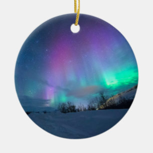 Décoration En Céramique Lumières du Nord Norvège Aurora Borealis