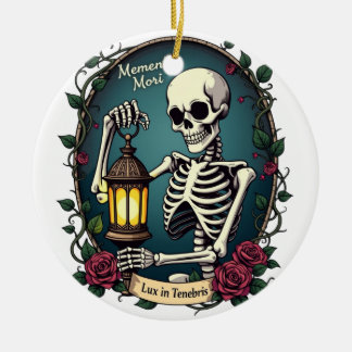 Décoration En Céramique Lux à Tenebris Skeleton Lantern Ornament