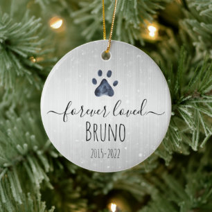 Décoration En Céramique Luxe Silver Metal Forever Loved Pet Memorial