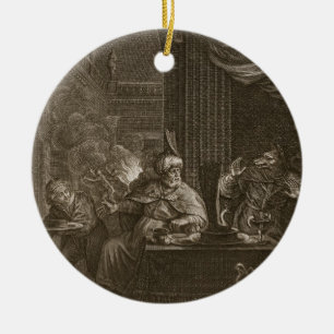 Décoration En Céramique Lycaon a métamorphosé dans un loup, 1731 (la