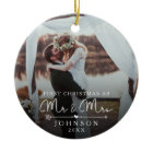 M. et Mme First Married Christmas Photo personnali