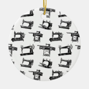 Décoration En Céramique Machines à coudre anciennes COULEUR ARRIÈRE - PL