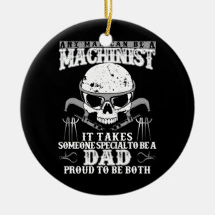 Décoration En Céramique Machinist Funny Joke Humour CNC Papa Cadeau