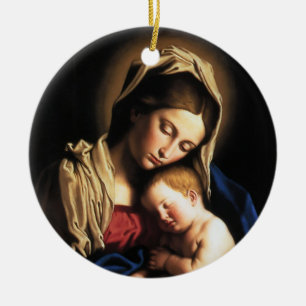 Décoration En Céramique Madonna et enfant