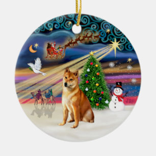 Décoration En Céramique Magie de Noël - Shiba Inu 7