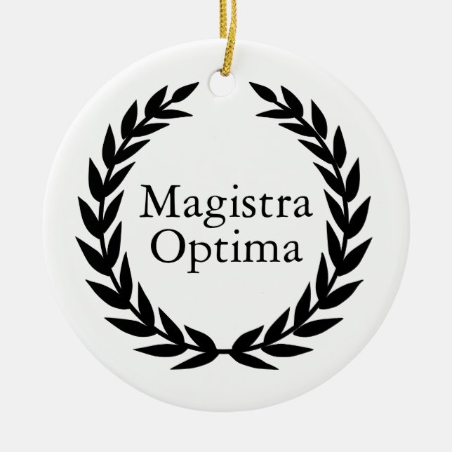 Décoration En Céramique Magistra Optima Enseignant Latin (Devant)