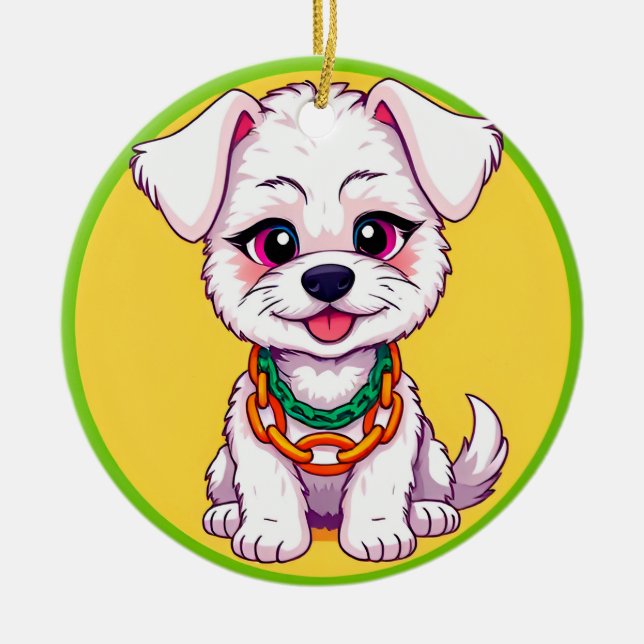 Décoration En Céramique Magnifique Cartoon Puppy (Devant)