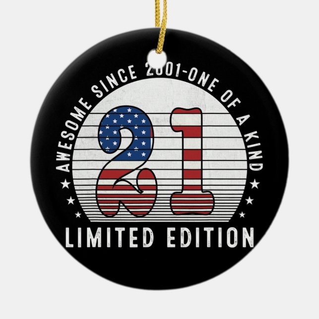 Décoration En Céramique Magnifique Depuis 2001 21 Ans 21ème Anniversaire (Devant)