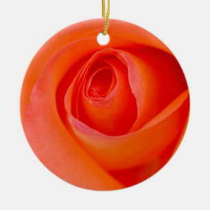 Décoration En Céramique Magnifique Orange Rose Bud