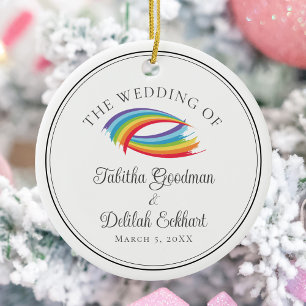 Décoration En Céramique Magnifiques vagues de arc-en-ciel Mariage Cadeau d