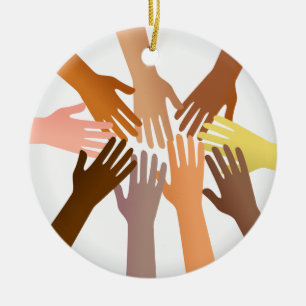 Décoration En Céramique Mains colorées