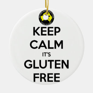 Décoration En Céramique Maintenez calme il est gluten libre