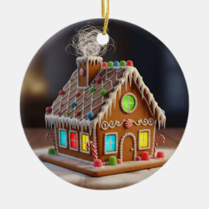Décoration En Céramique Maison en pain d'épice de Noël fantaisiste Ho fe