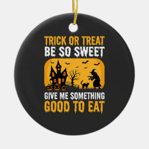 Décoration En Céramique Maison Hantée Halloween Sorcière des friandises ou