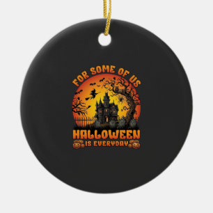 Décoration En Céramique Maison Hantée Tous Les Jours Halloween Sorcière Lu
