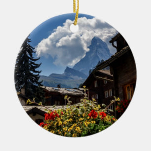 Décoration En Céramique Maisons de village de Matterhorn et de Zermatt,