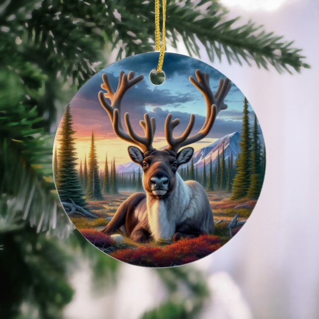 Décoration En Céramique Majestic Caribou Keepsake (Créateur téléchargé)