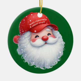 Décoration En Céramique Make Christmas Great Again Maga GOP Santa