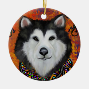 Décoration En Céramique Malamute d'Alaska