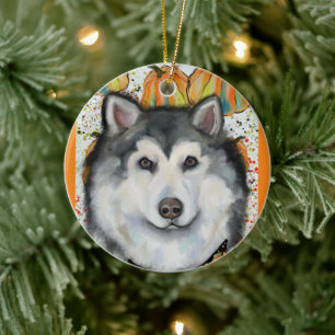 Décoration En Céramique Malamute d'Alaska
