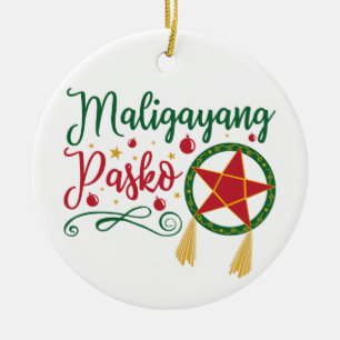 Décoration En Céramique Maligayang Pasko Filipino Christmas Philippines