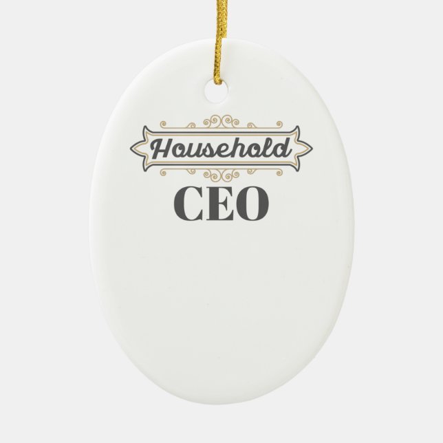 Décoration En Céramique Maman Boss Cadeau Séjournez à la maison Maman Mais (Devant)