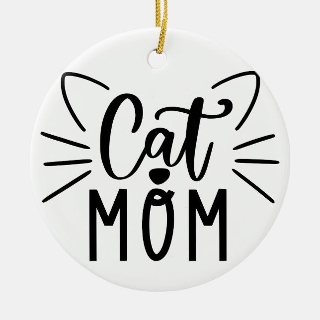 Décoration En Céramique Maman de chat (Devant)