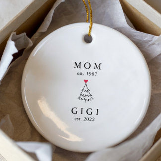 Décoration En Céramique Maman | Gigi Year Est. Noël