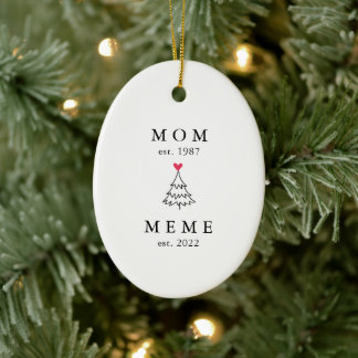 Décoration En Céramique Maman | Mème Année Est. Noël