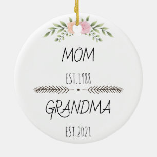 Décoration En Céramique Maman personnalisée Grandma est personnalisée An