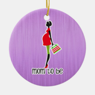 Décoration En Céramique Maman pour être femme enceinte personnalisée datée