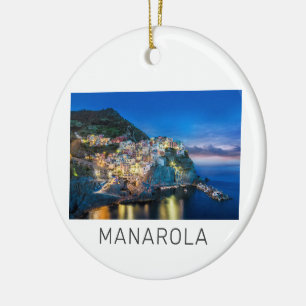 Décoration En Céramique Manarola Cinque Terre La Spezia Italie Panorama
