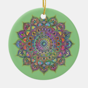 Décoration En Céramique Mandala Inde Style 1