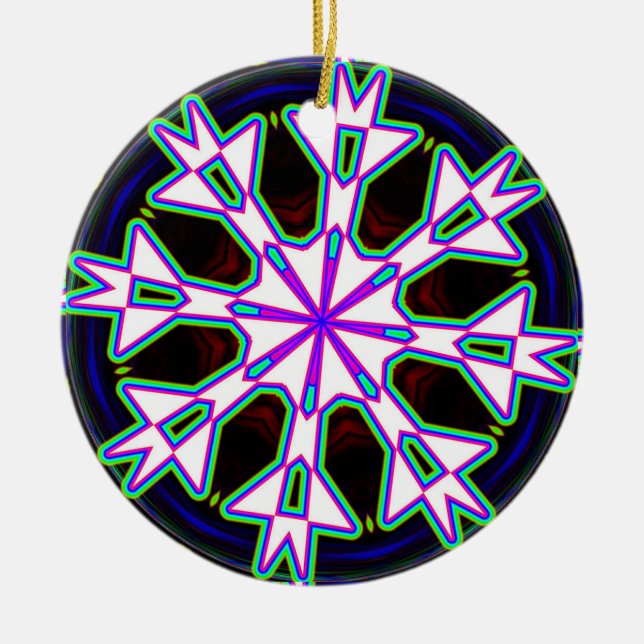 Décoration En Céramique Mandala Kaleidoscope à huit voies (Devant)