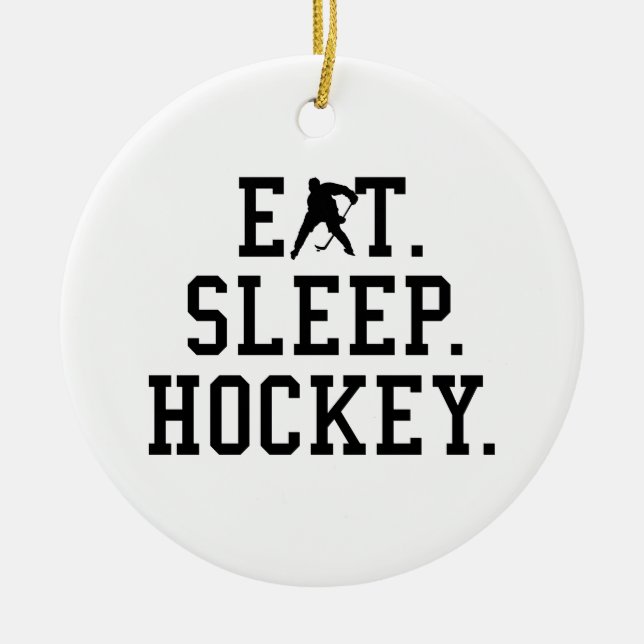 Décoration En Céramique Mangez le hockey sur glace - Amateurs de hockey (Devant)