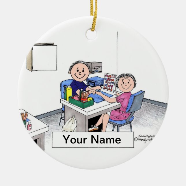 Décoration En Céramique Manicuriste - Homme (Devant)