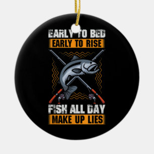 Décoration En Céramique Maquillage Early to Bed Early to Rise Fish All Day