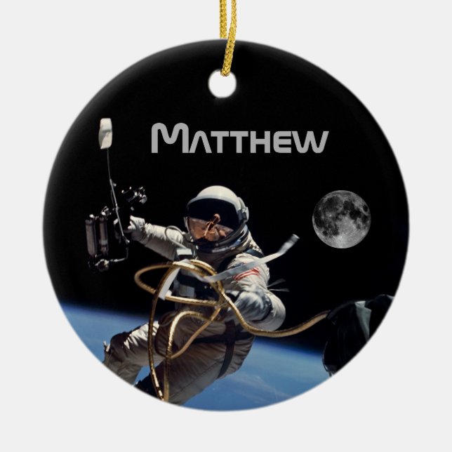 Décoration En Céramique Marche spatiale pour astronaute personnel (Devant)