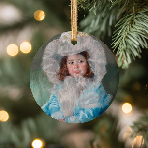 Décoration En Céramique Margot en bleu   Mary Cassatt
