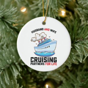 Décoration En Céramique Mari et femme partenaires de croisière pour la vie