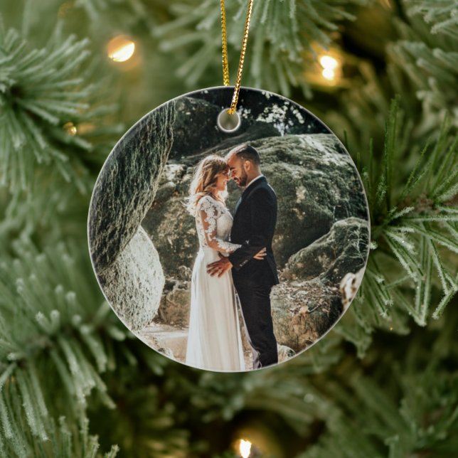 Décoration En Céramique Mariage Photo 1er Noël en femme marie (Arbre)
