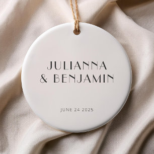 Décoration En Céramique Mariage vintage Art Déco Blanc Simple Personnalisé