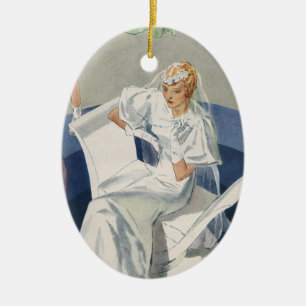 Décoration En Céramique Mariage Vintage, Art Déco Moderne du Milieu du Siè